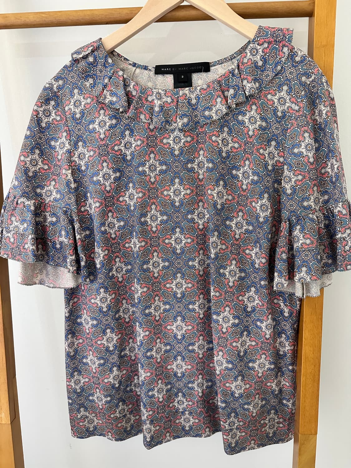 마크제이콥스 패턴 실크 블라우스(사이즈 2) 상품이미지1