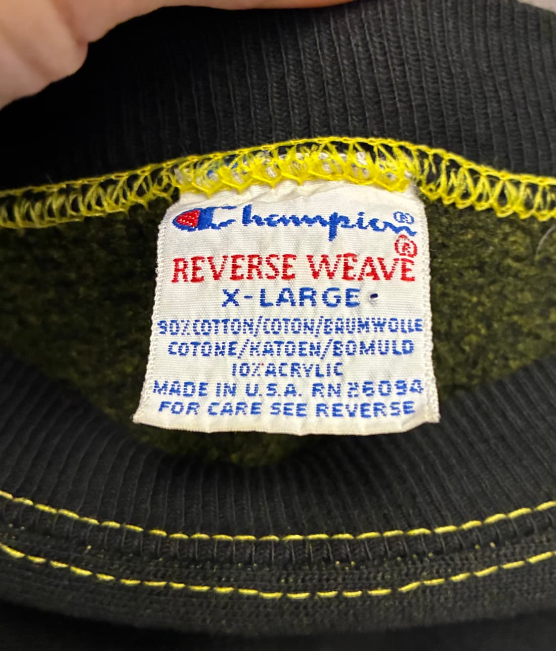 (XL)90s 챔피온 빈티지 리버스위브 스웻셔츠 맨투맨 블랙 상품이미지9