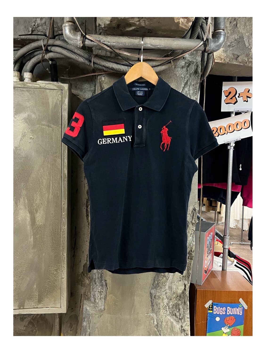 폴로 랄프로렌 독일 빅포니 반팔 카라티 블랙 S #csz3758 상품이미지1