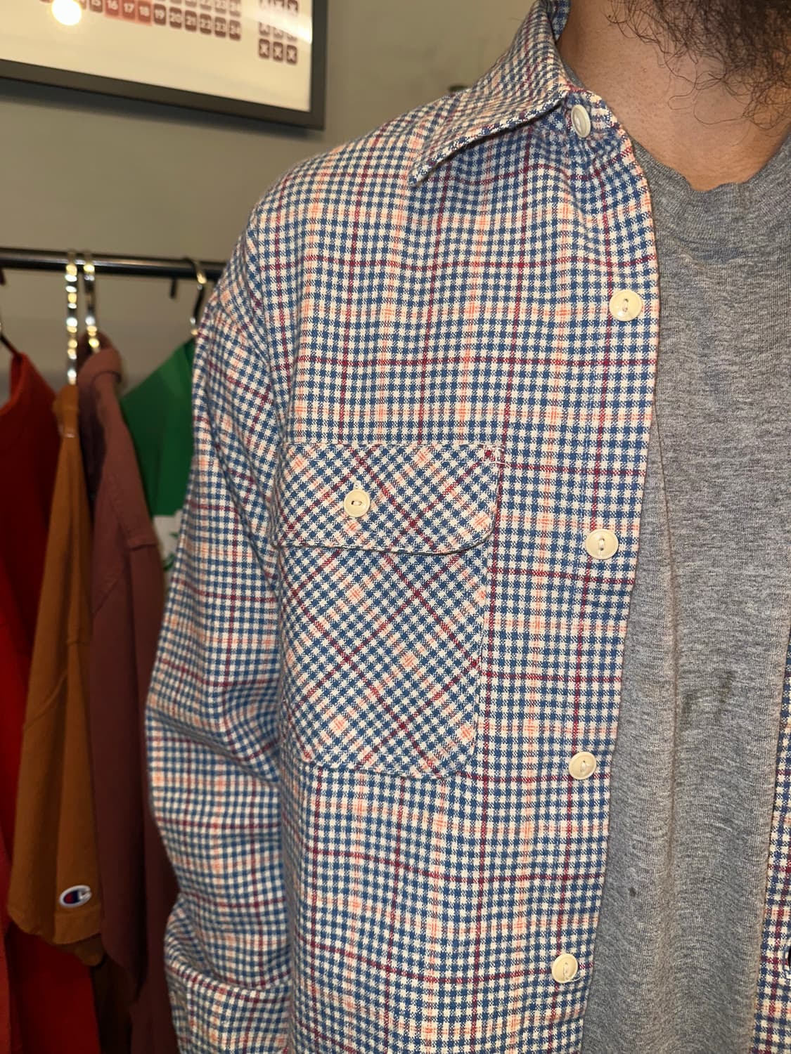 Sugar Cane union made check work shirt 상품이미지4