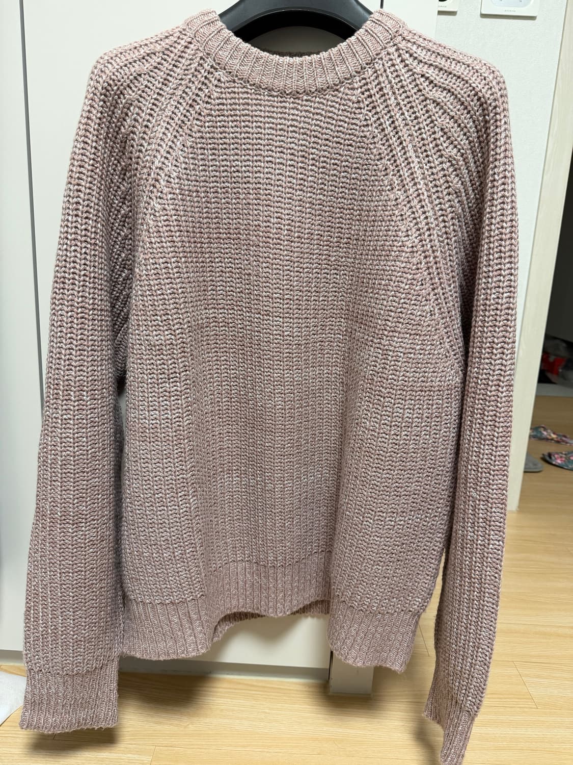 [L] 애프터프레이 인타르시아 샴페인핑크 니트 상품이미지1