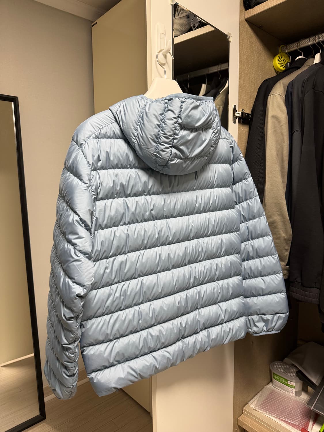 [2XL] 무신사스탠다드 시티 레저 후디드 라이트 패딩 문블루 상품이미지3