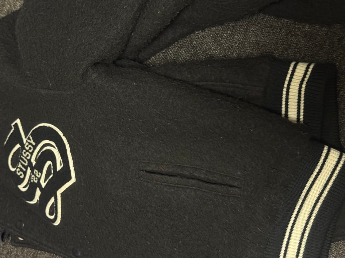 [XL] 스투시 카센티노 울 바시티 자켓 블랙 상품이미지8