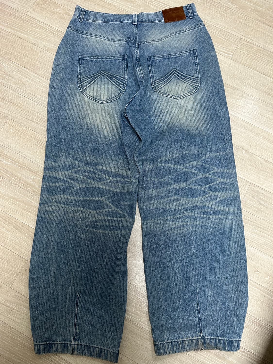 (L) 이티씨이 etce 버티컬 배기 데님 와이드 팬츠 상품이미지4