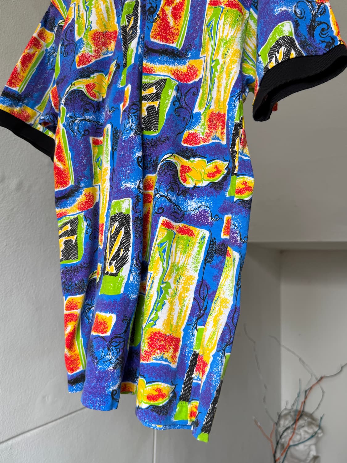 레트로 코튼 그래픽 피케 카라 티셔츠 상품이미지3