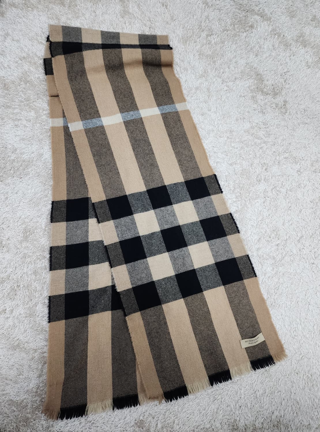 버버리 울캐시 혼방 체크 머플러 스카프 정품 상품이미지6