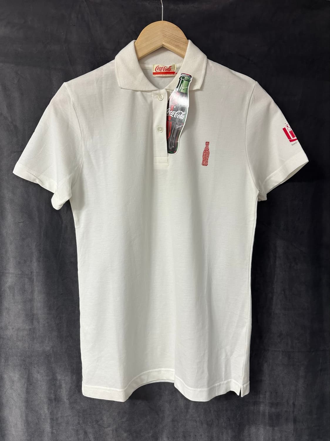 코카콜라 일본 한정 라인스톤 보틀 폴로셔츠 M Made in Japan 상품이미지1