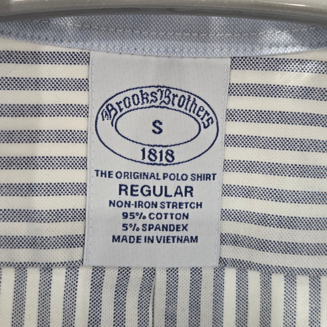 브룩스브라더스 버튼다운 스트라이프 옥스포드 반팔셔츠 S 상품이미지3