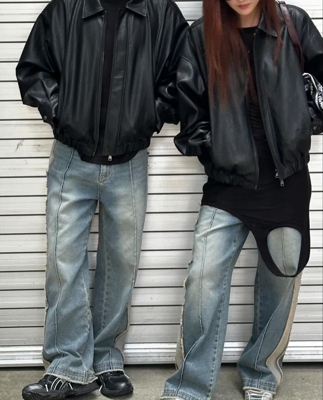 다이닛 ECO-LEATHER BOMBER BANDED JUMPER 상품이미지9