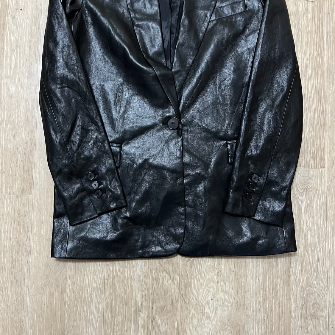 자라 여성 레더 가죽 블레이저 자켓 XS/85 상품이미지3