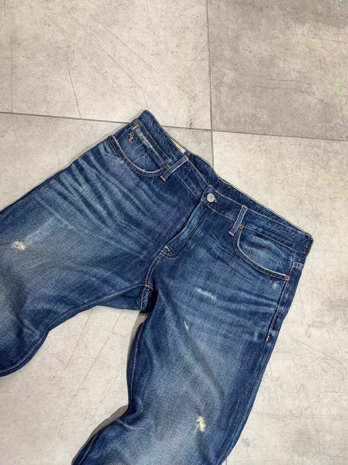 폴로 데미지 워싱 데님 팬츠 바지 상품이미지5