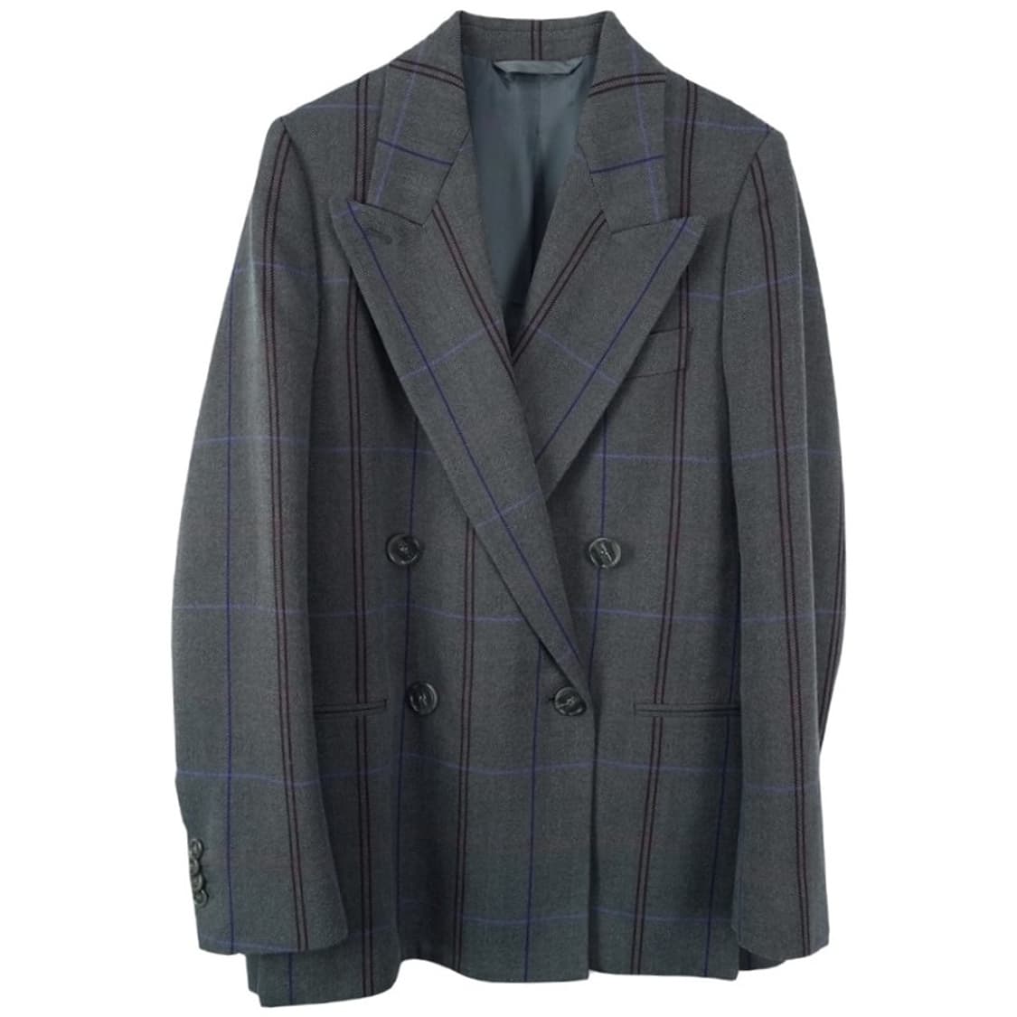 [아크네스튜디오] 더블 브레스트 그레이 체크 수트 셋업 P01595 상품이미지3