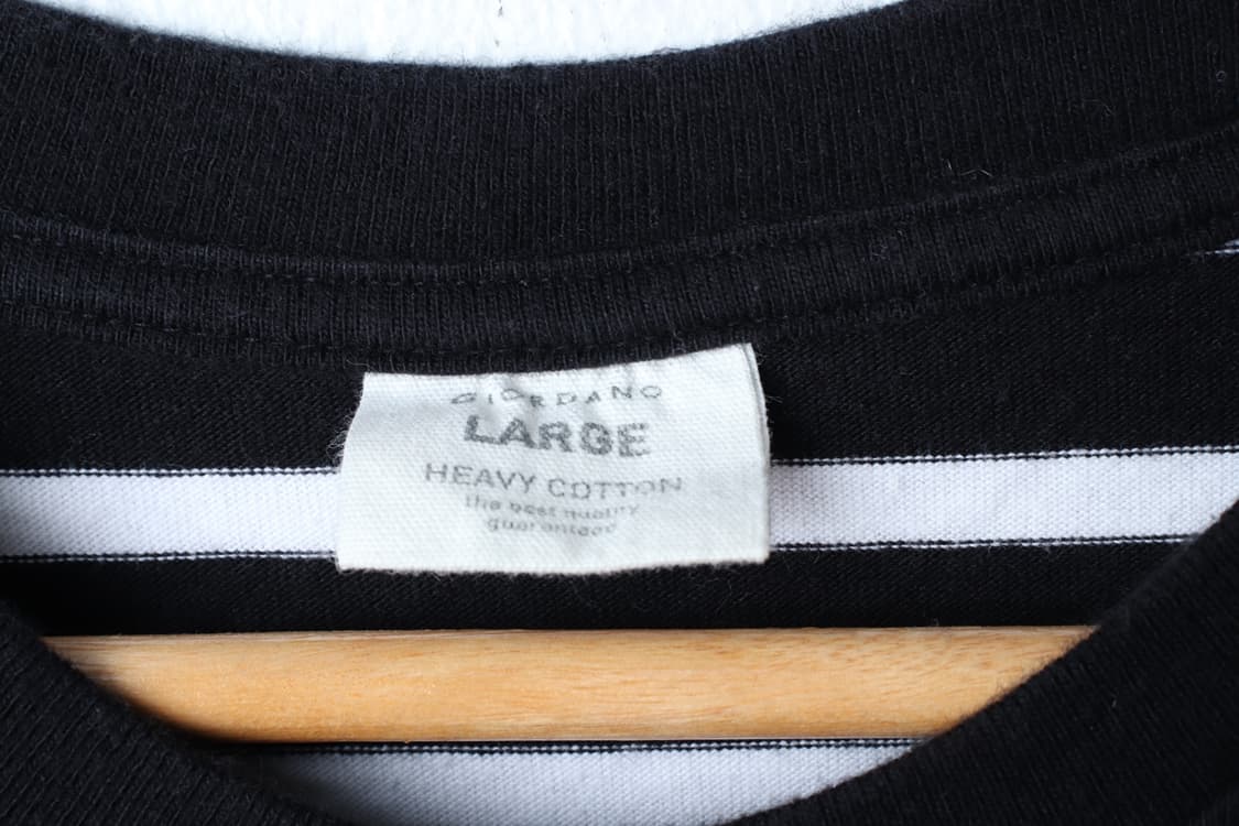 (L-XL) 지오다노 반팔 티셔츠 스트라이프 범고래 올드스쿨-H32981 상품이미지5
