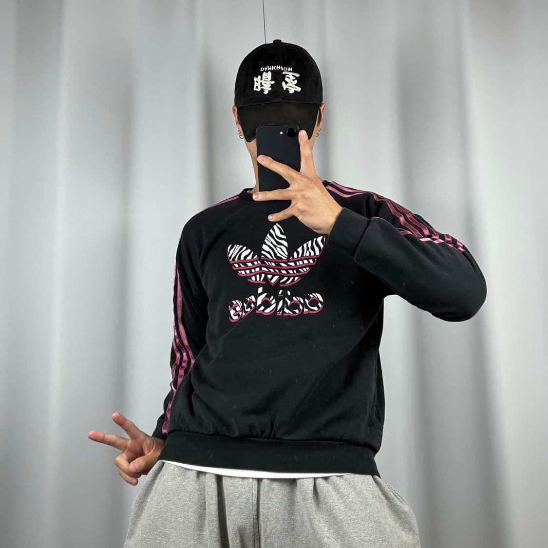 <아디다스 핑크 지브라 맨투맨> No.1473 상품이미지2