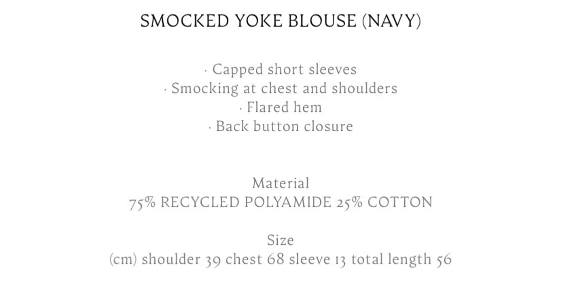 코스모스 SMOCKED YOKE BLOUSE 상품이미지5