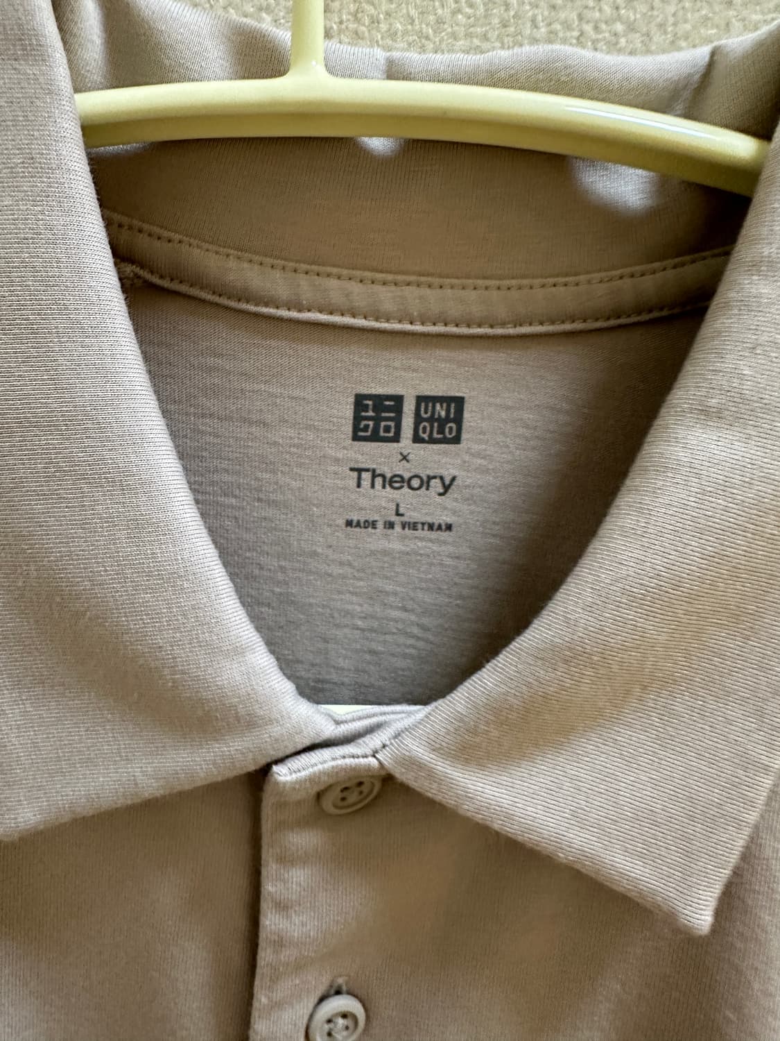 유니클로X띠어리 피케셔츠 (블랙/베이지 일괄) 상품이미지6