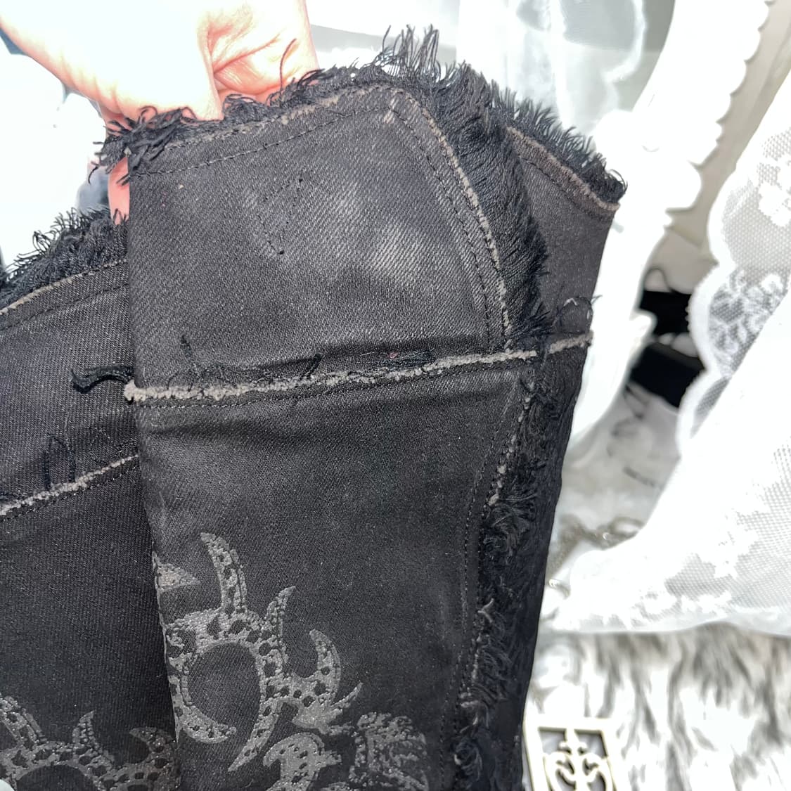 빈티지 그런지 웨스턴 부츠힐 상품이미지6