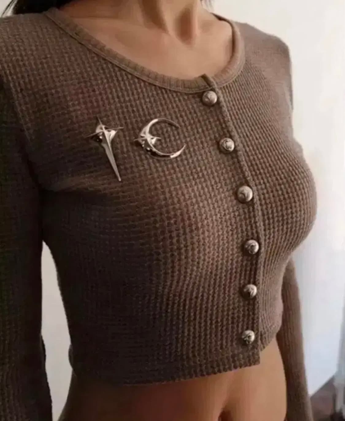 떠그클럽 TC 와플 가디건 브라운 2사이즈 상품이미지1