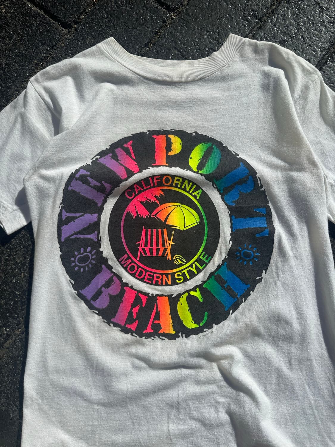 90’s American New port beach single T 상품이미지2