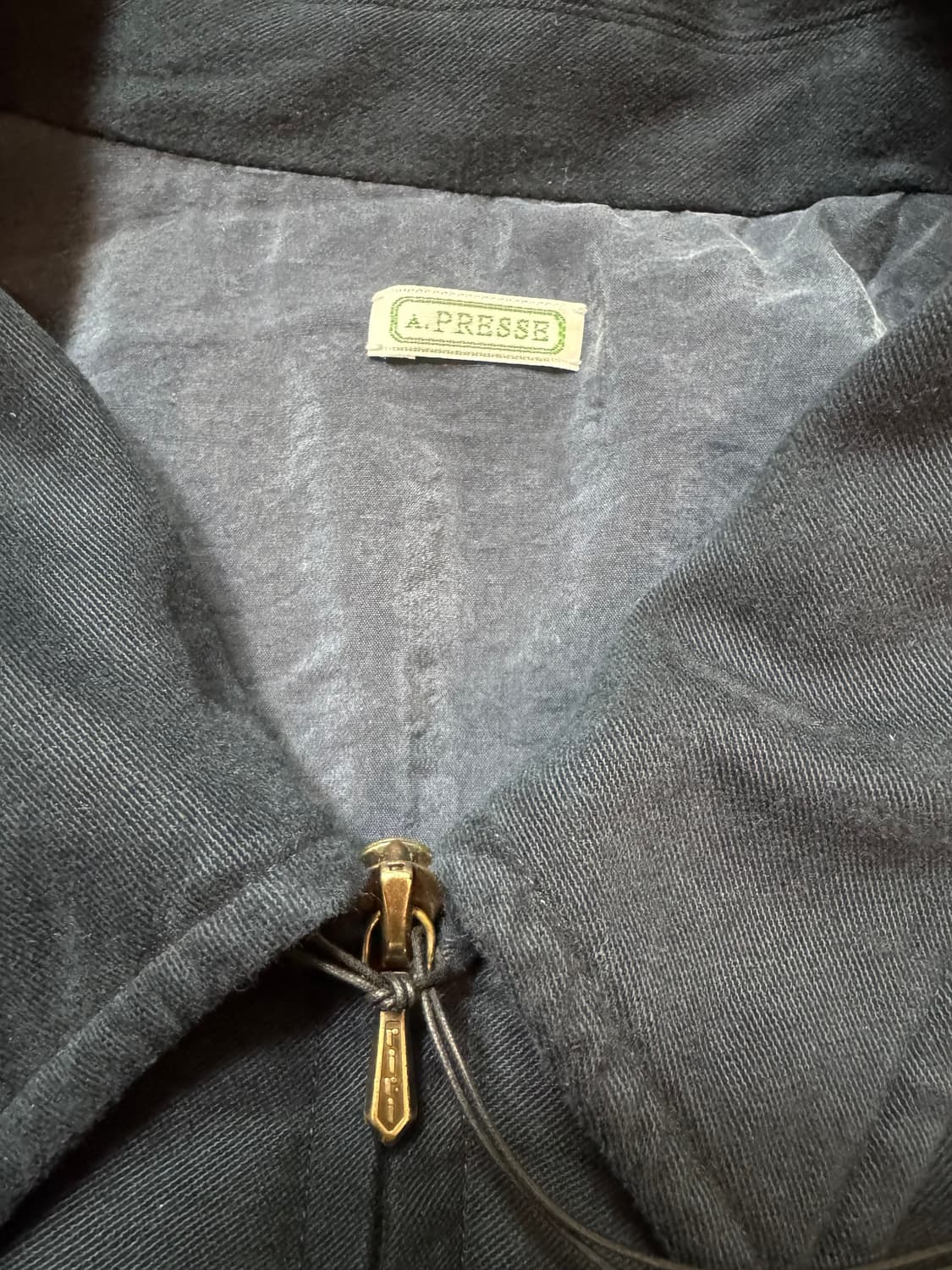 [2] 아프레쎄 빈티지 코튼 실크 몰스킨 자켓 네이비 상품이미지3