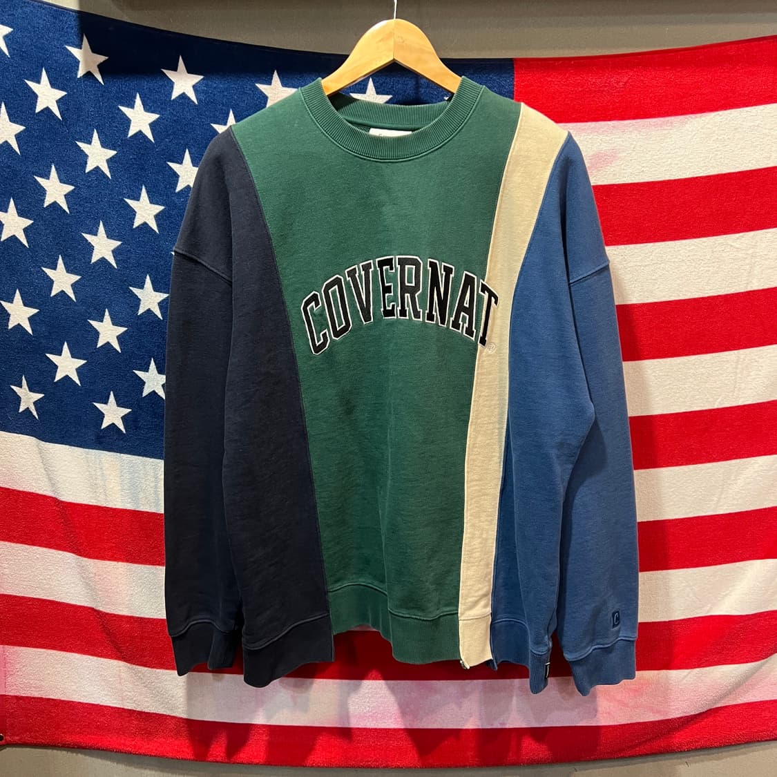 커버낫 컬러블록 맨투맨 상품이미지1