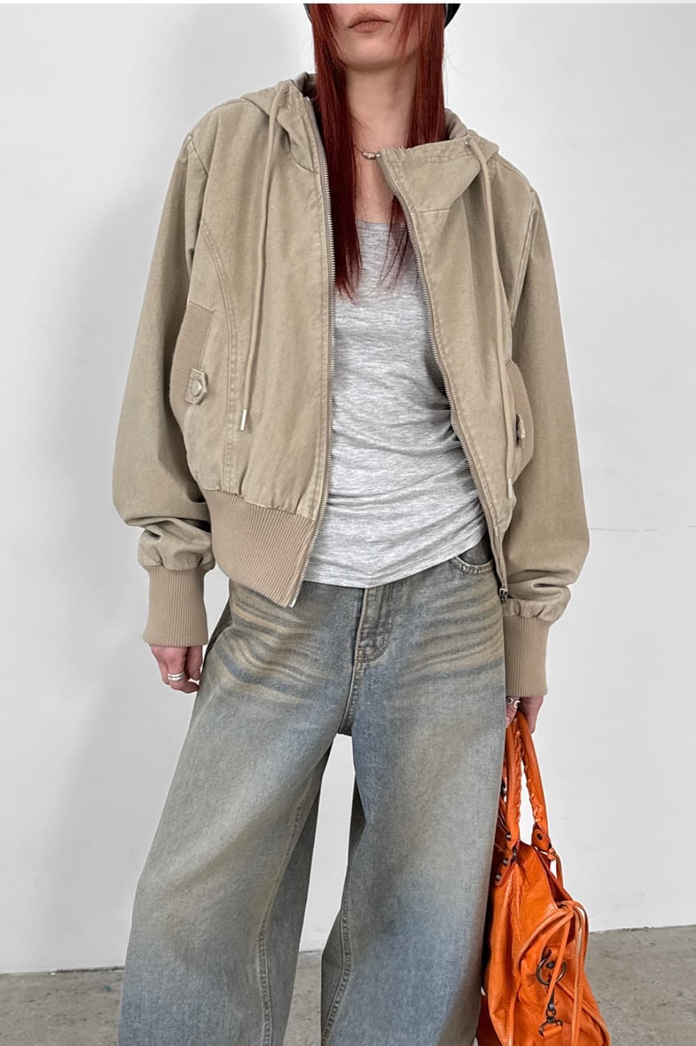 BLACKUP 키피코 코튼 언발 후드 점퍼 상품이미지1