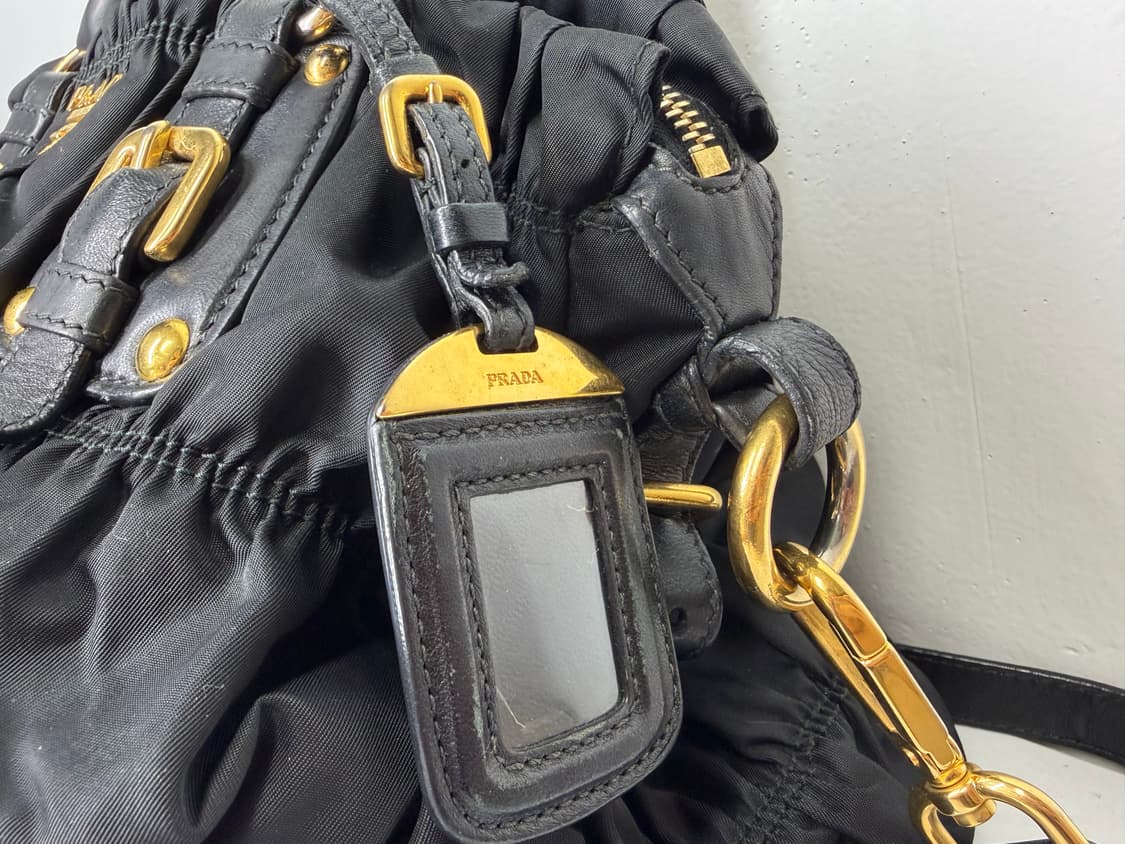 [정품] 프라다 고프레 블랙 나일론 토트백 상품이미지6