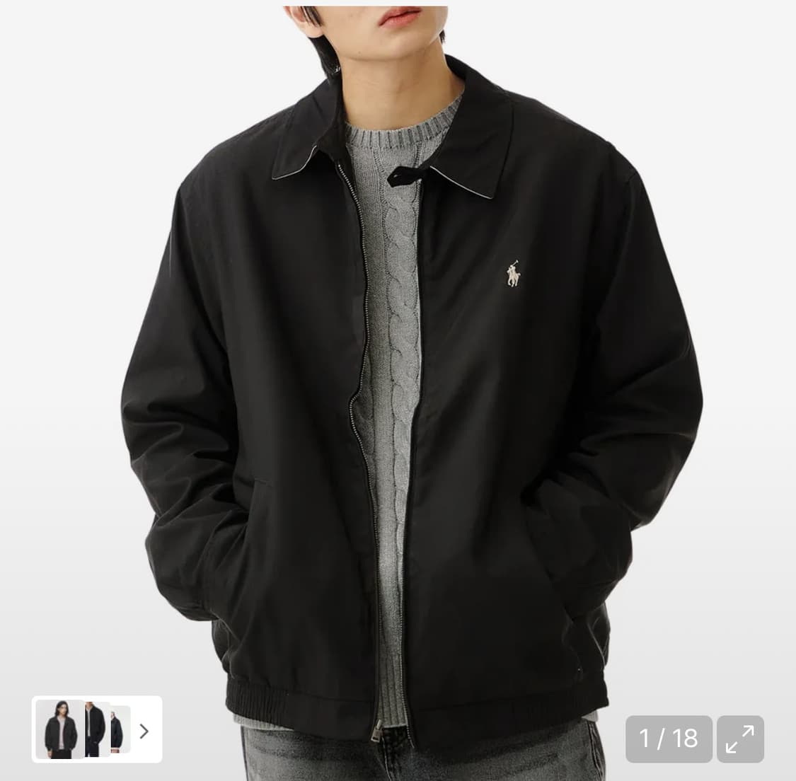 폴로랄프로렌 바이스윙 윈드 브레이커 - 블랙 XL 상품이미지1