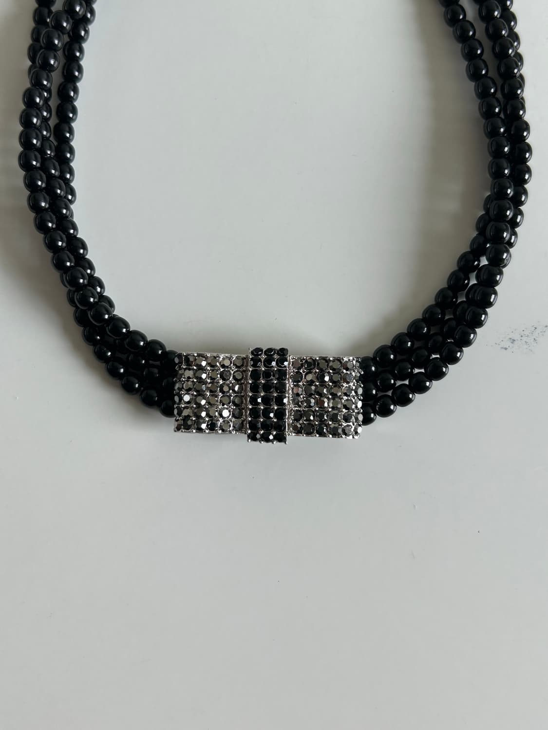 큐빅 리본 초커 상품이미지1