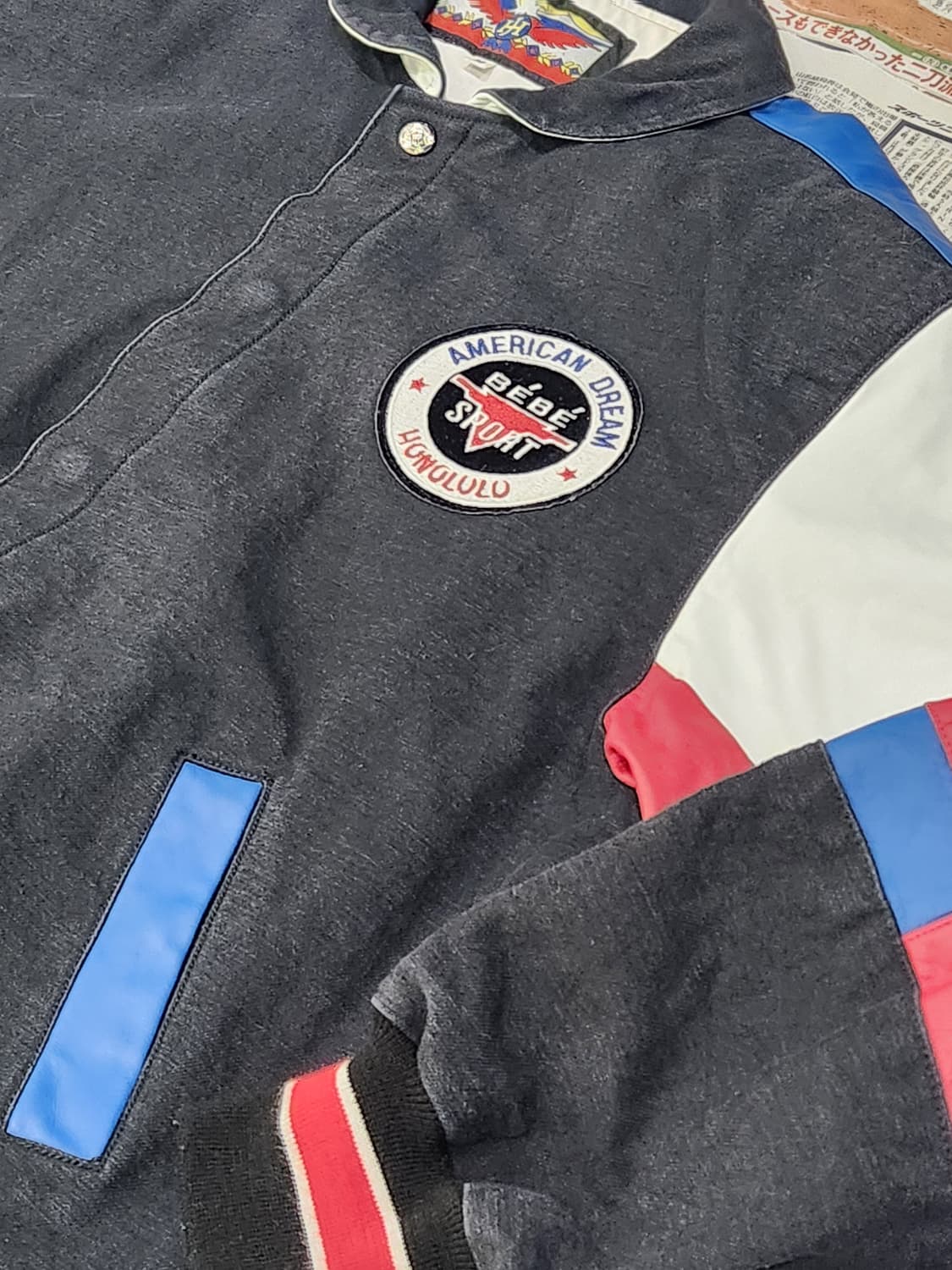 90's Jeff Hamilton 베베 스포츠 레이싱 레더 자켓 M 상품이미지4