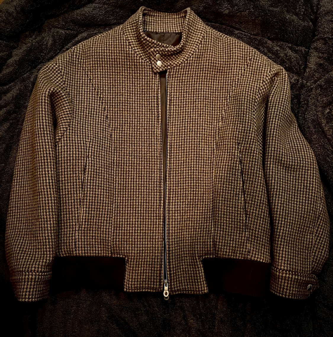 미나브 체크 블루종 자켓 XL 상품이미지1