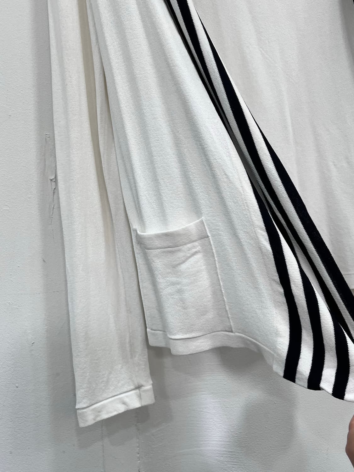 막스마라 오픈형 여름 가디건 L 화이트 스트라이프 상품이미지4