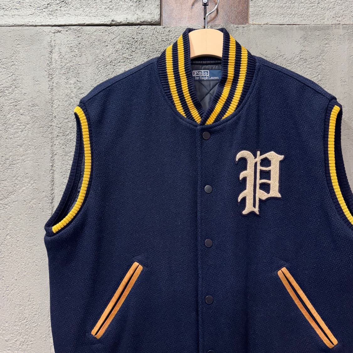 90s 랄프로렌 폴로 바시티 조끼 (XL)   상품이미지2