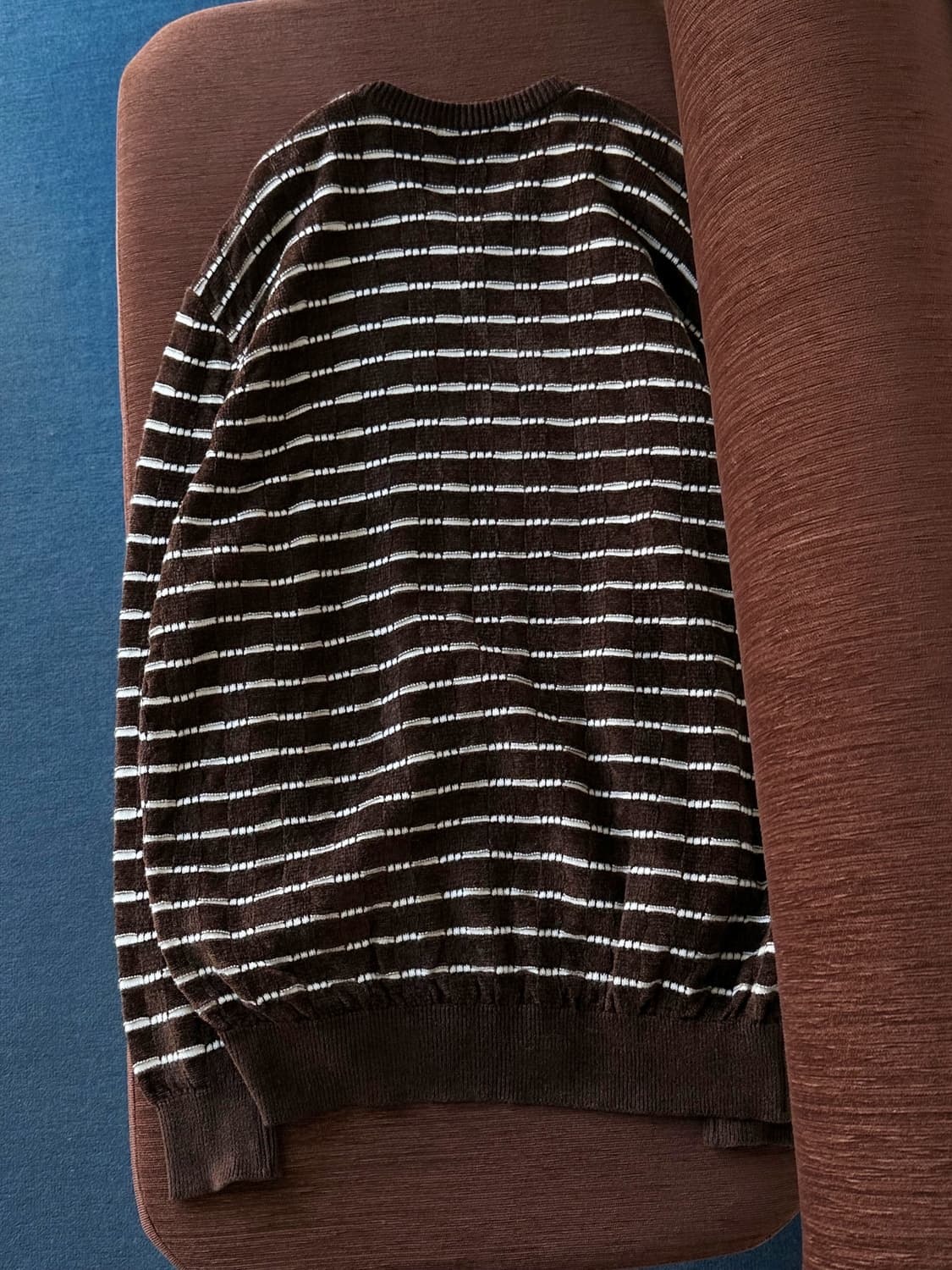 V-neck stripe loose knit P/O 상품이미지5