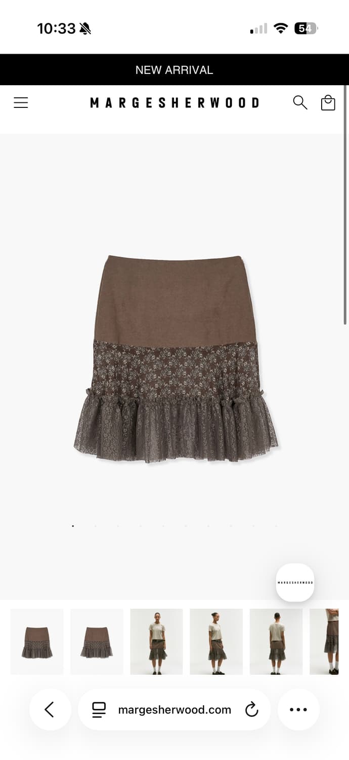 마지셔우드 VINTAGE FLOWER SKIRT_brown 상품이미지1