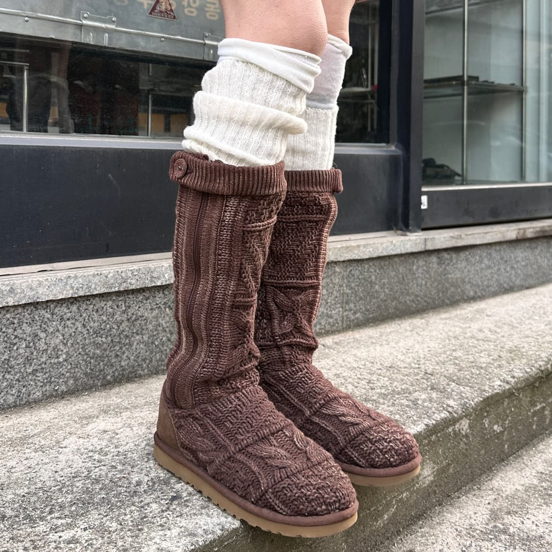 00s 브라운 어그 카디 니트 부츠 상품이미지9