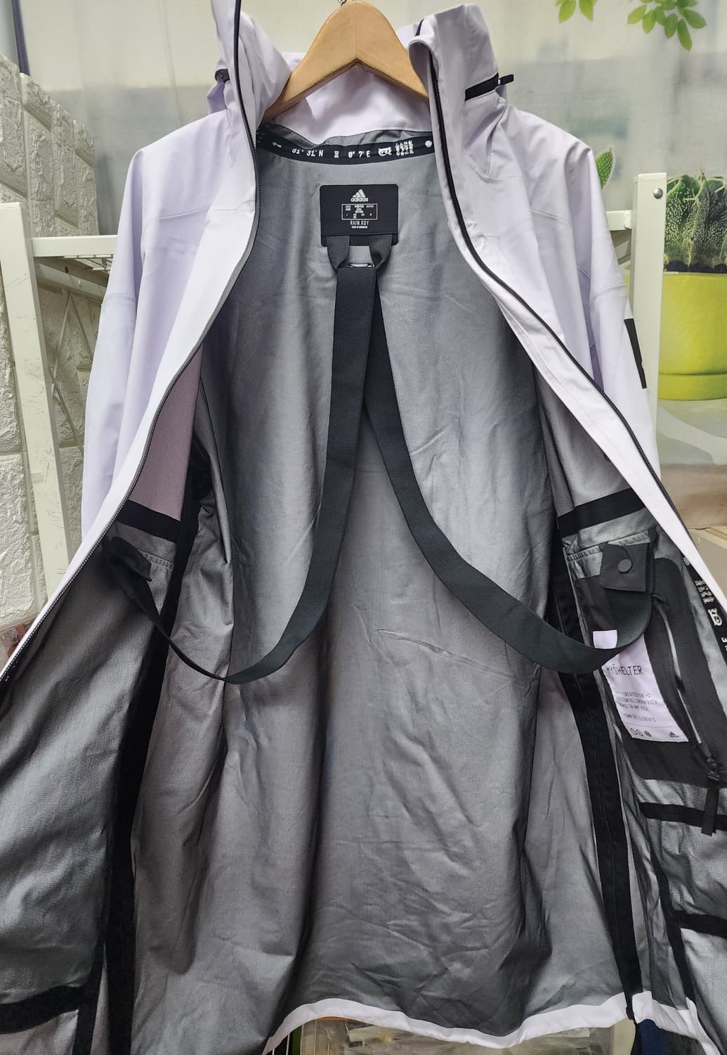아디다스 마이쉘터 레인코트 115 3XL 방수 바람막이 롱자켓 MM43 상품이미지4