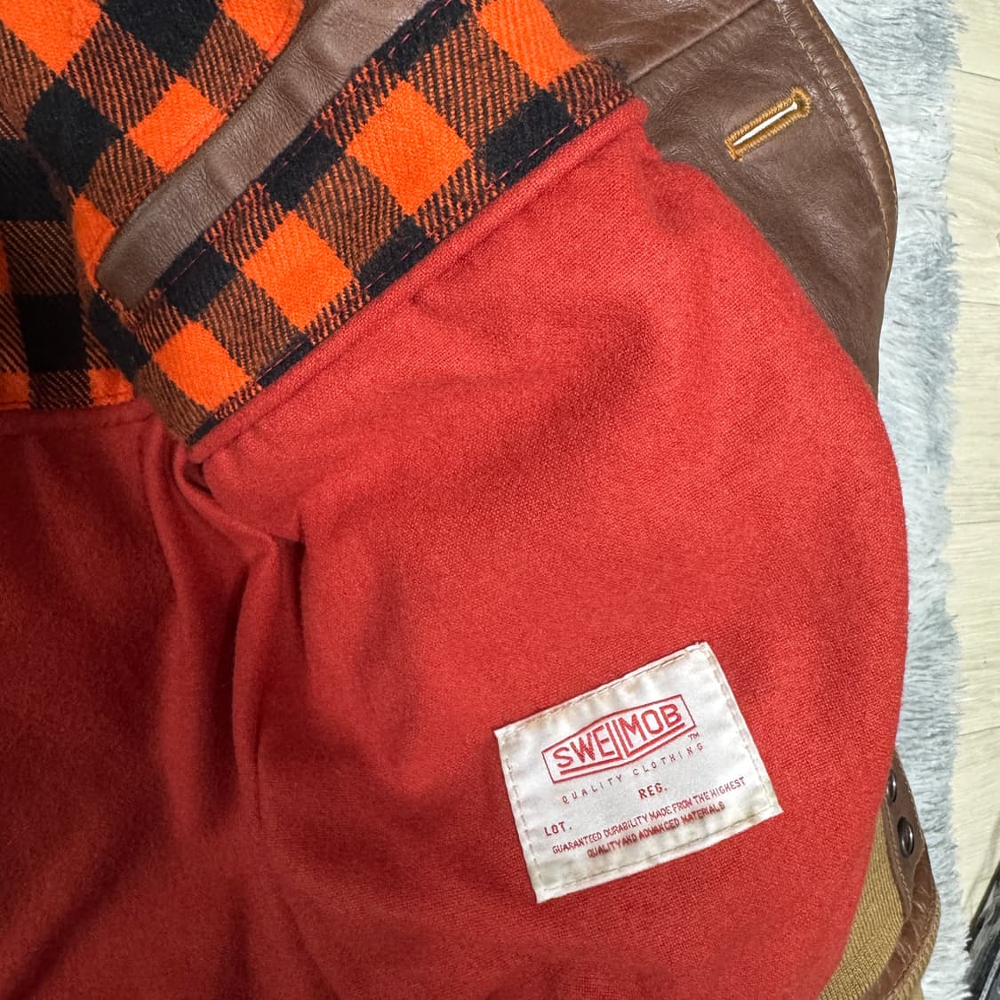 스웰맙 A-1 type 울 가죽자켓 40 L사이즈 상품이미지5