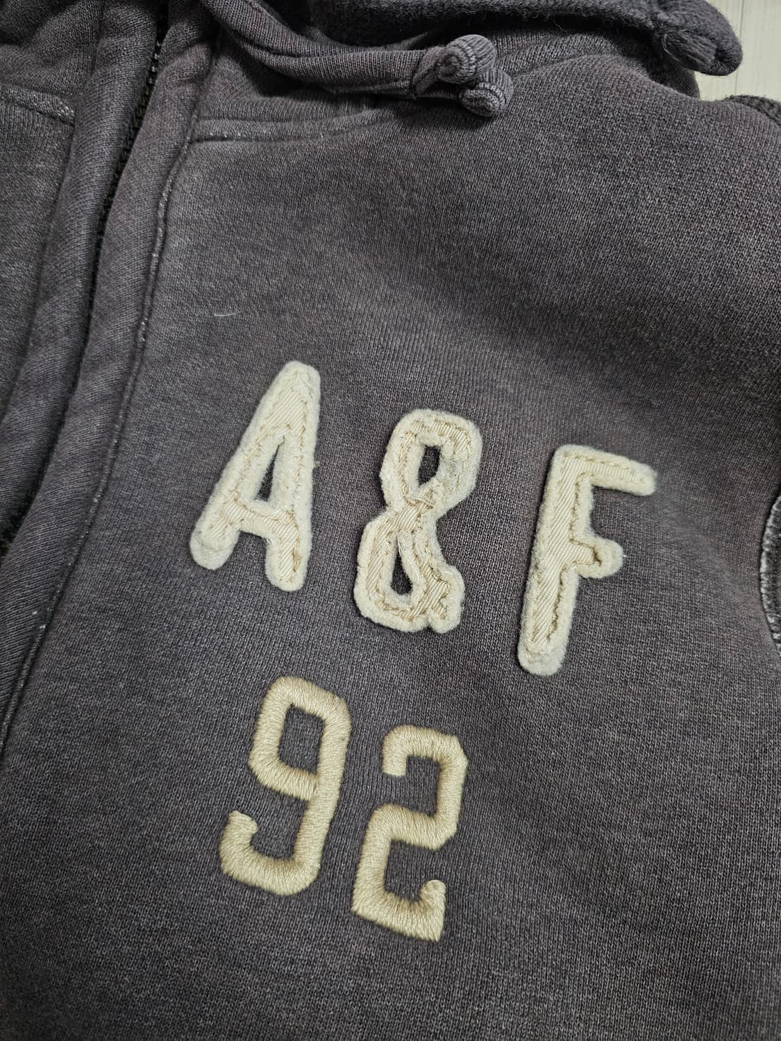 00s y2k 양홍원 아베크롬비 차콜 울프조 후드집업 M 상품이미지3