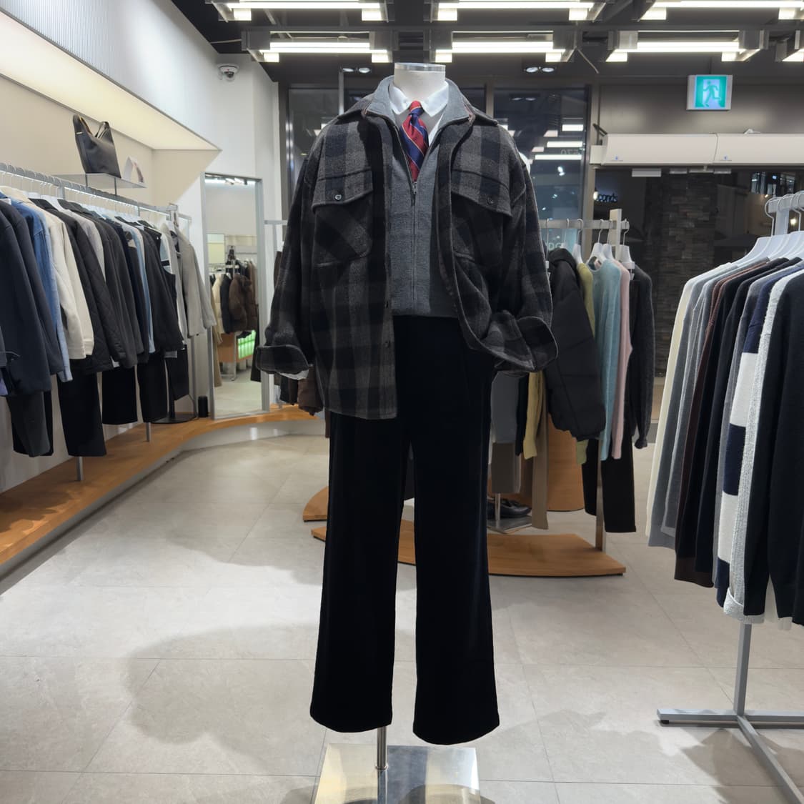 Huntingdon House 울 체크 셔켓 상품이미지1