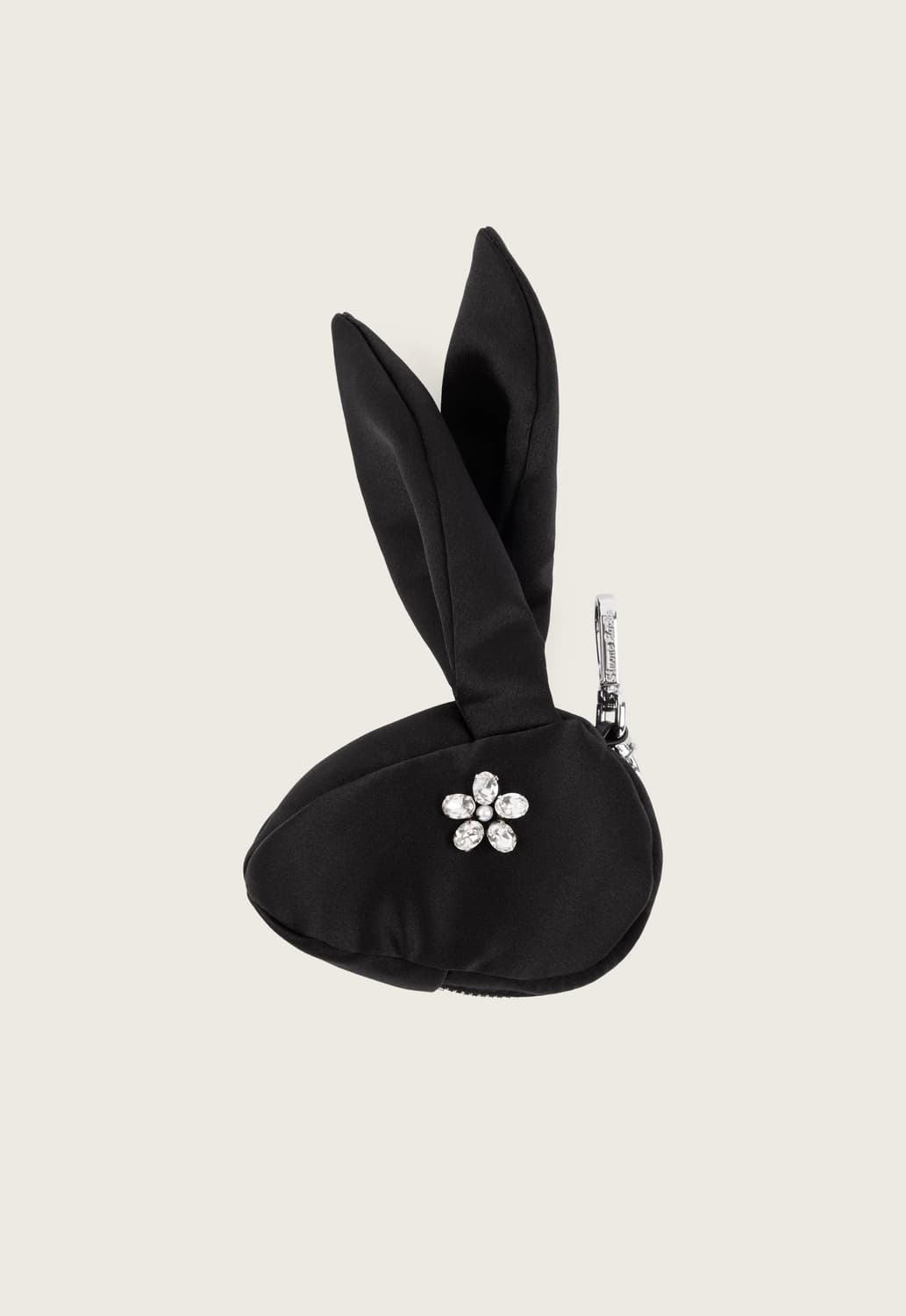 시몬로샤 25fw 새틴 래빗 동전지갑 키링/블랙 상품이미지1