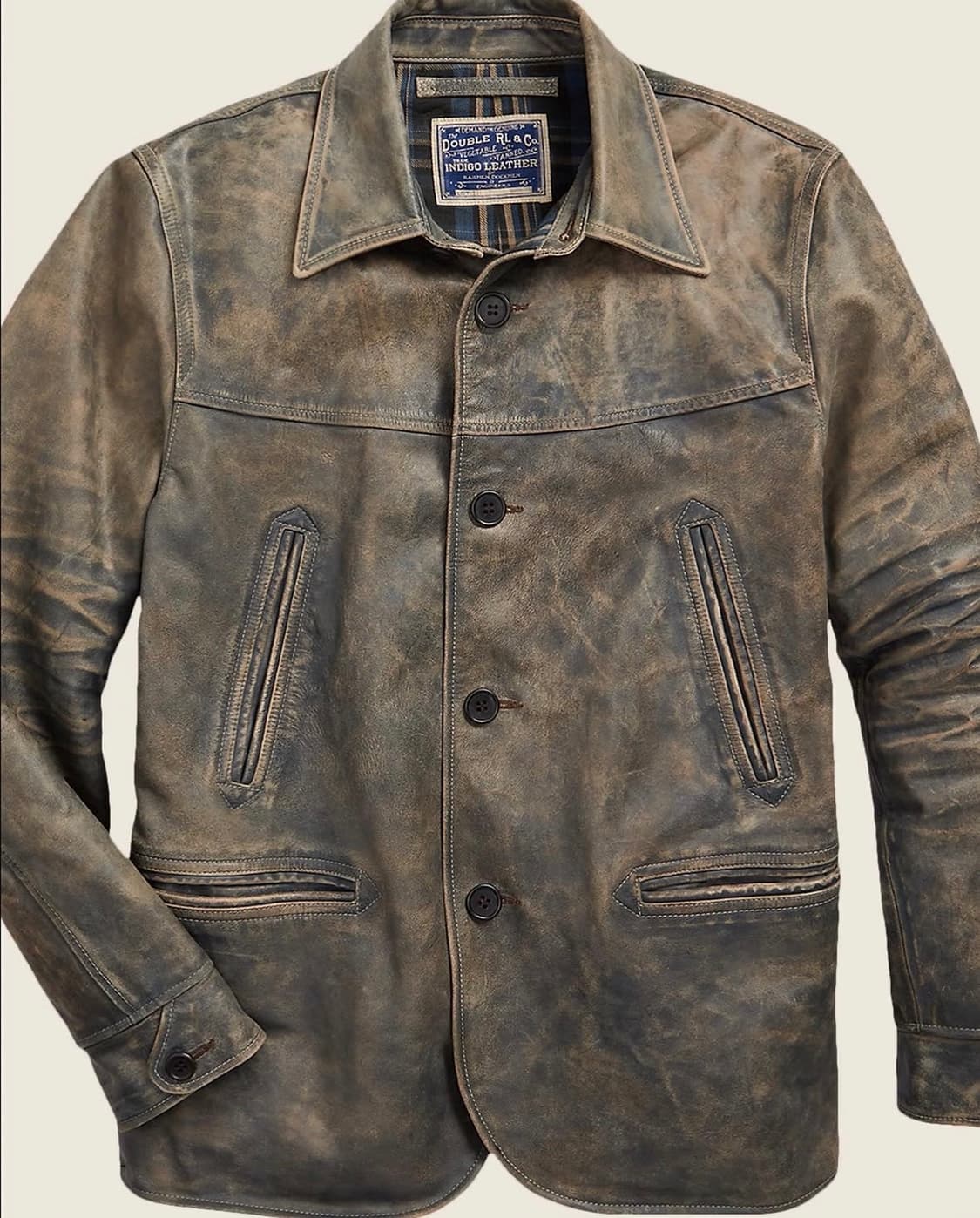 [XL] 더블알엘 인디고 레더 카코트 상품이미지1