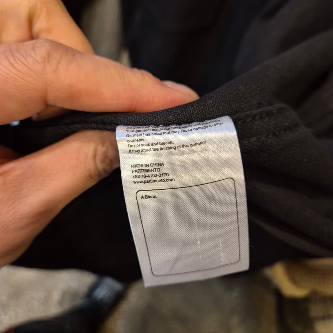 L(착샷잇음) 블랙 면 트러커자켓  상품이미지6