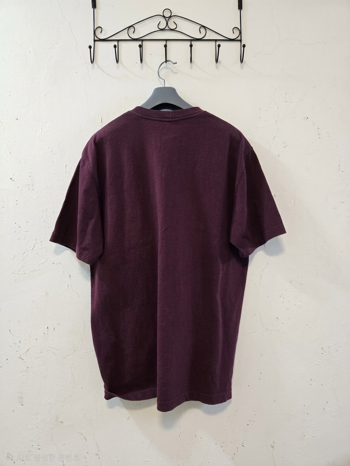 (무배)칼하트 포켓 오리지날핏 반팔 티셔츠 버건디 M 상품이미지2