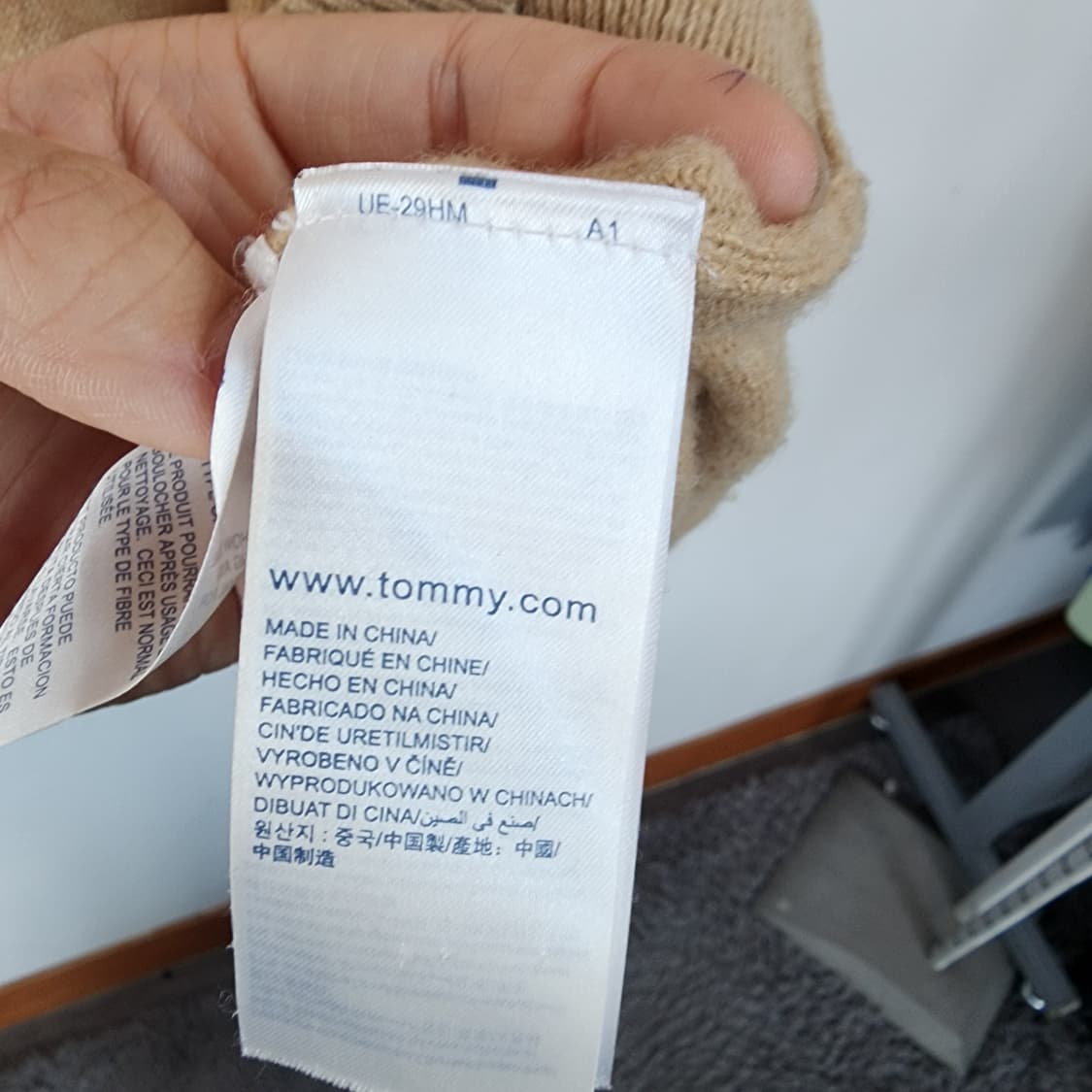 타미힐피거 캐시미어 니트 베이지 상품이미지5