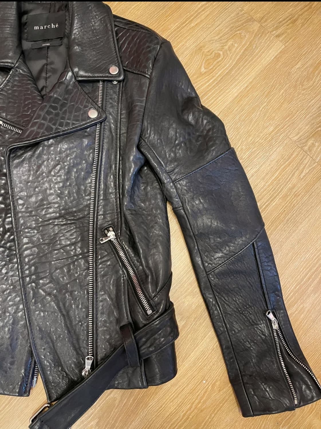 marché 마르쉐 리얼 카우레더 라이더 자켓/S~M 상품이미지5