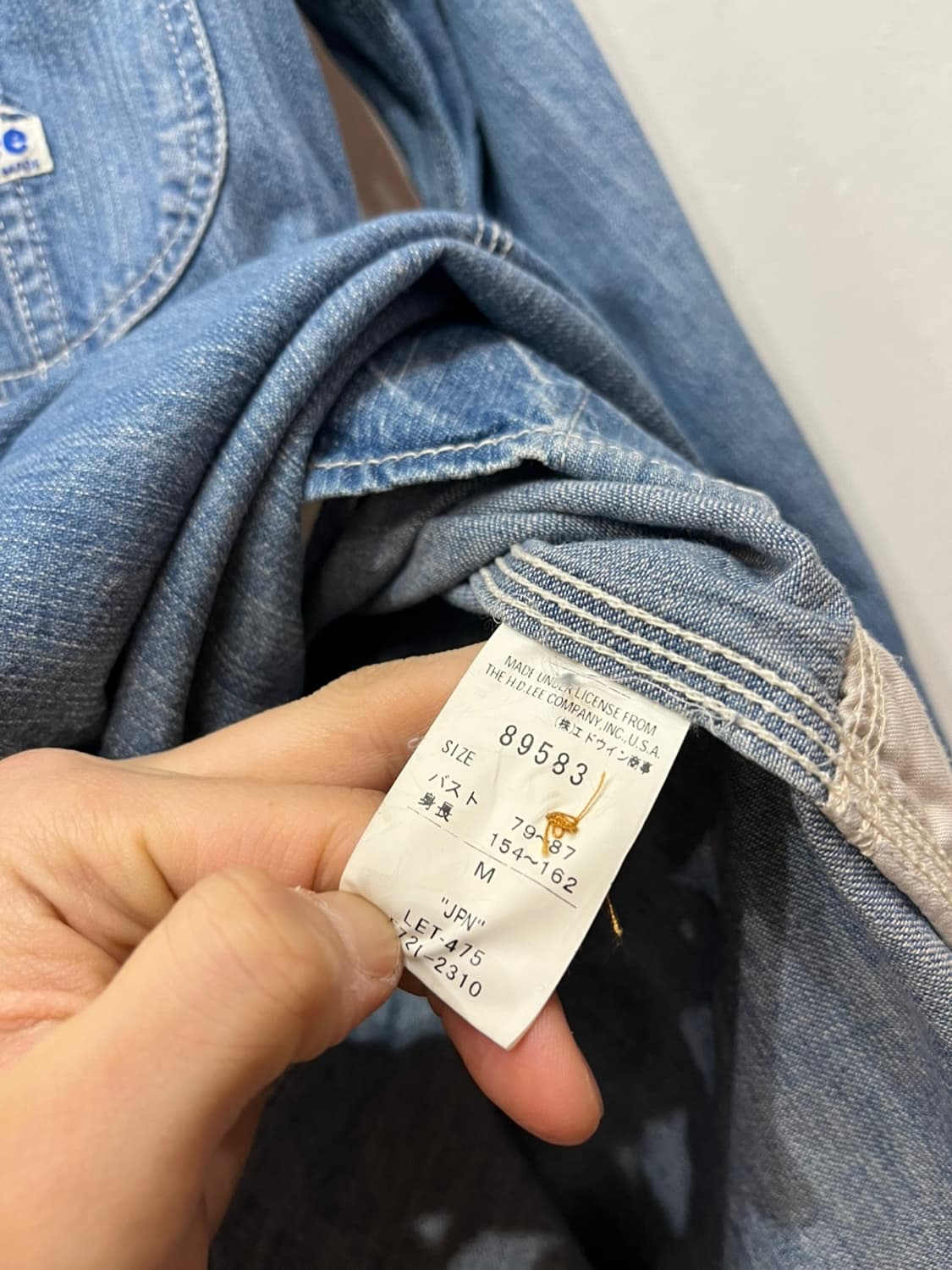 Lee 재팬 데님 원피스 셔츠 상품이미지5