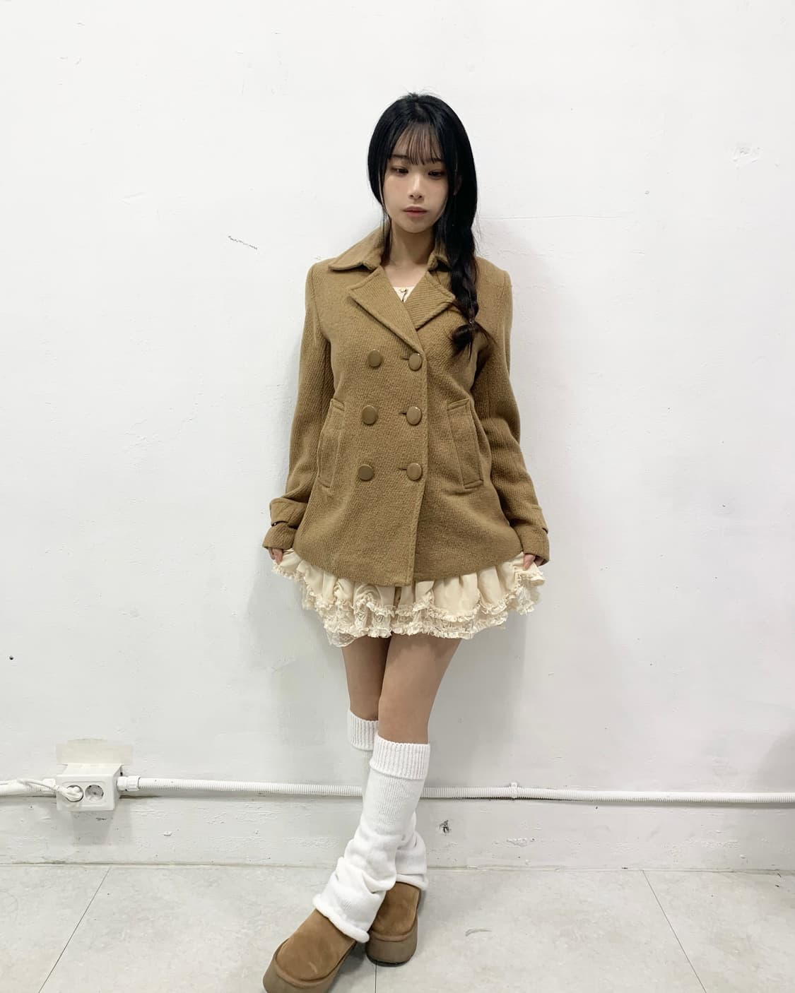 [HEATHER] 라떼갸루 리락쿠마 숏코트 상품이미지1