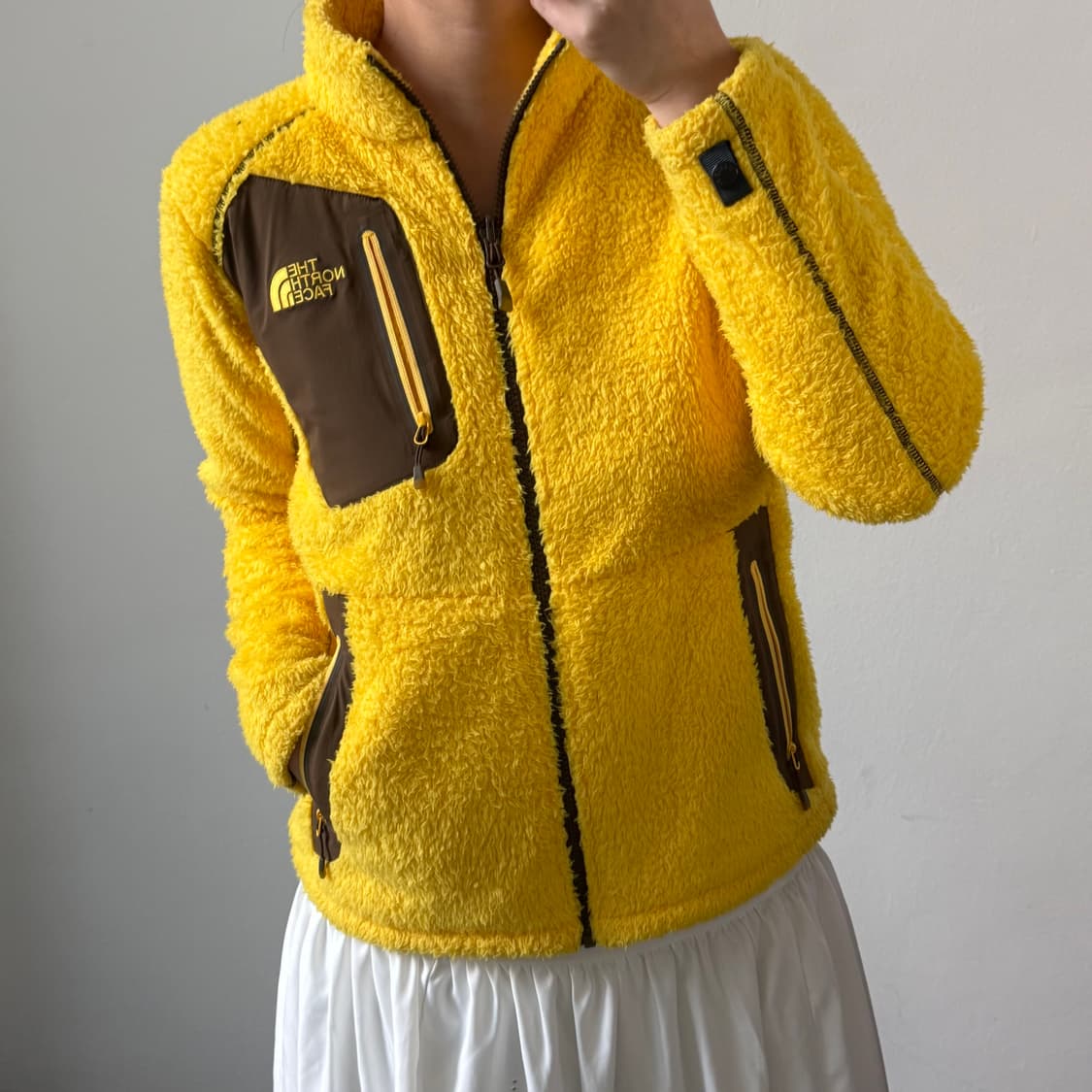 [L] 노스페이스 우먼 옐로우 플리스 상품이미지2