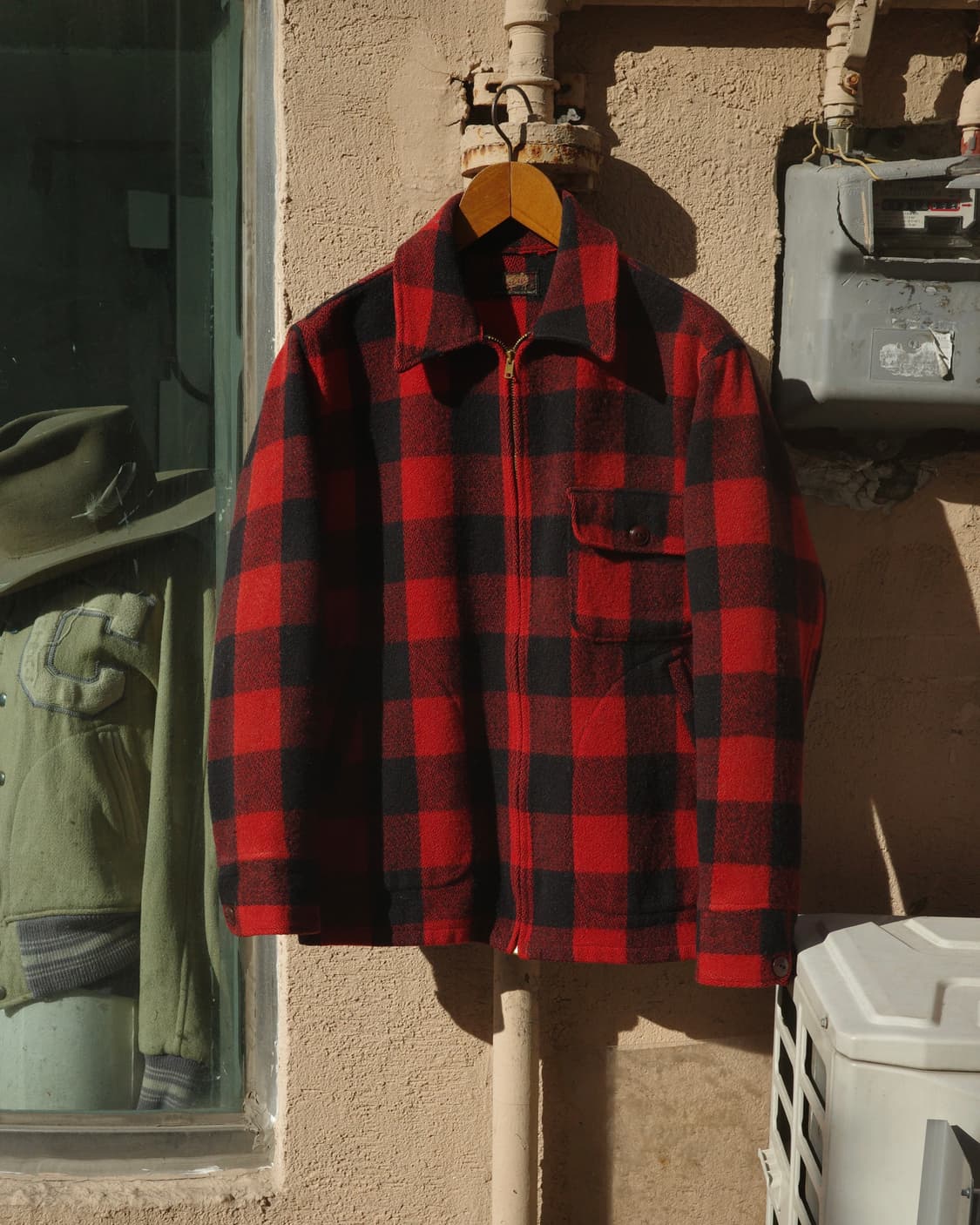 40s 50s Woolrich 버팔로체크 D 포켓 집업 자켓 상품이미지1